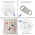 thumbnail image 3 of Colorful Butterfly Shower Curtain Set - 72" x 78" Washable Bathtub Curtain with 12 Hooks, Spring Summer Botanical Flowers Waterproof Fabric Stall Shower Curtains for Bathroom/Bathtub Décor, 3 of 6