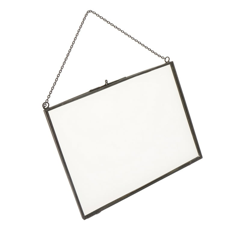 Hanging Metal Double Glass Frame 14 x 14.75