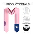 thumbnail image 6 of More design Graduation shawl Liberia Flag & United States Flag Stole Sash Honor Study Aboard International Students, 6 of 10
