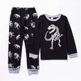thumbnail image 4 of masbird Girls Boys Pajamas Cotton Toddler Clothes Set Cute Graphic Long Sleeve 2 Piece Kids Pjs Fall Winter Sleepwear for 6-24 Months 2t 3t 4t 5t 6t 7t 8t 9t Children(Black,2-3 Y), 4 of 4