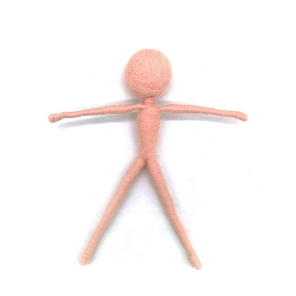 4 inch Size Pre-made Felted Body for Needle Felting Kit Project Fairies, Mummies, Gnomes, Aliens