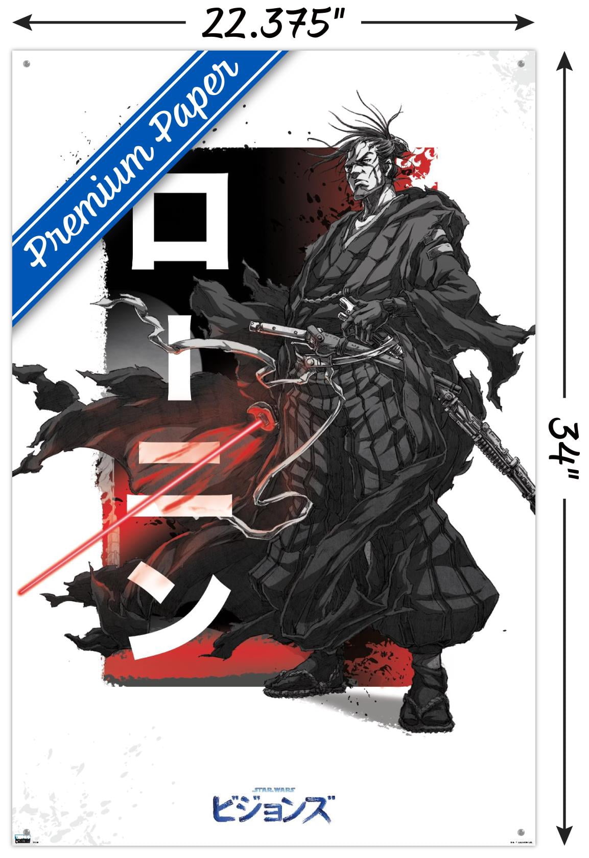 Star Wars: Visions - Saber Wall Poster with Pushpins, 22.375" x 34"