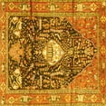 thumbnail image 1 of Ahgly Company Machine Washable Indoor Square Animal Yellow Traditional Area Rugs, 5' Square, 1 of 4