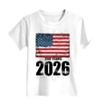 thumbnail image 5 of WUANDIXFA Little Girl Shirts 250 Anniversary USA Girls' United States Patriotic T-Shirt with American Flag Crewneck Short Sleeve White,2-3 Years, 5 of 5