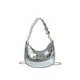 thumbnail image 1 of Bolso de mujer Bolso de hombro de cuero de PU Bolso de mensajero Bolso de mano brillante (Plata), 1 of 8