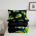 thumbnail image 5 of Manfei Cute Garbage Truck Full Size Comforter Sets,Recycling Bin Bedding Comforter Set,Green,Black Reversible,3 Pieces,1 Comforter and 2 Pillowcases, 5 of 7