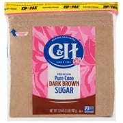 C&H Premium Pure Cane Dark Brown Sugar, 2 lb