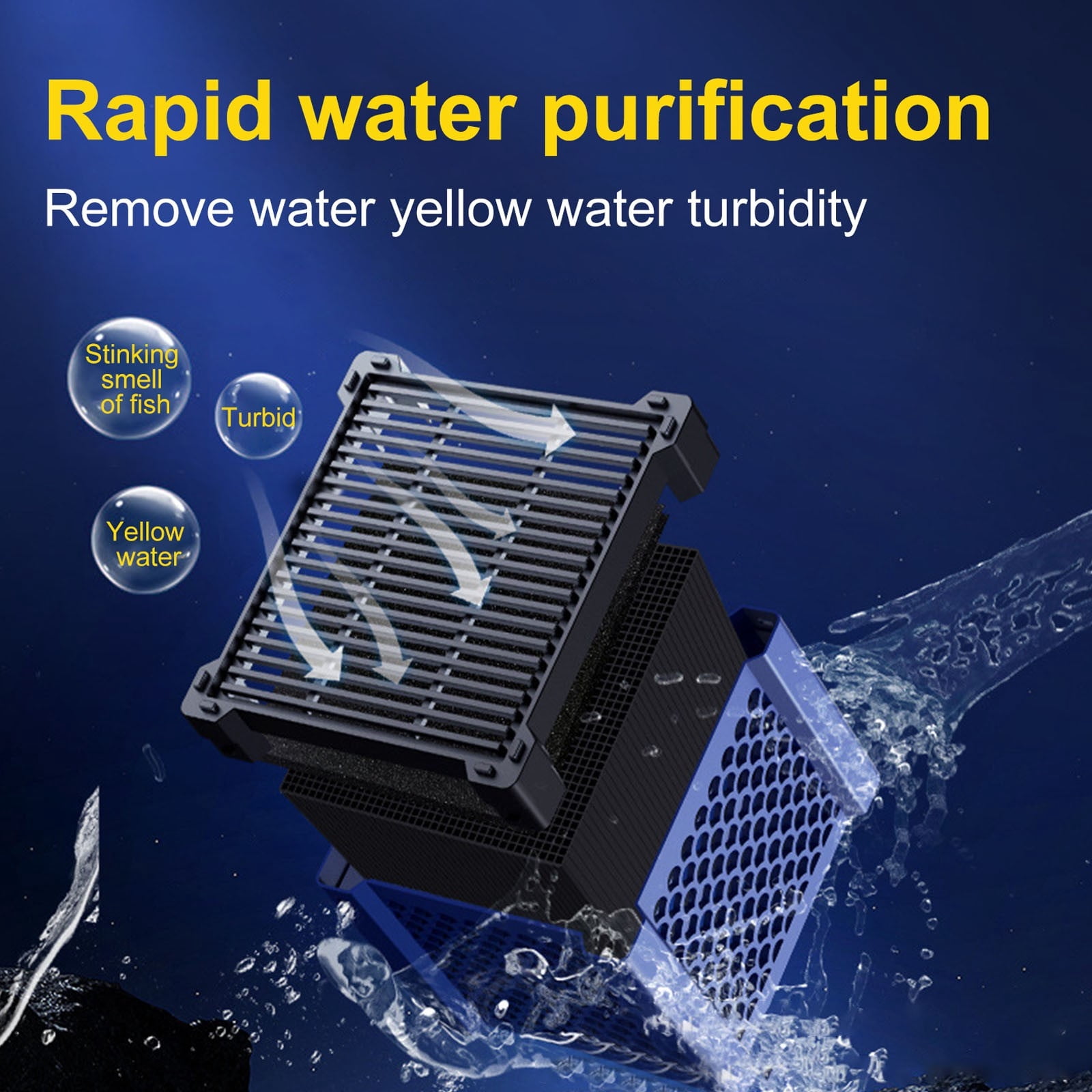 2PC Aquarium Filter (X) with Activated Carbon and 1PC Rag B - Ensures Clean Aquarium Environment.