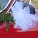 thumbnail image 5 of Rollo de cinta de malla de 5 rollos, rollo de hilo de bricolaje para decoración de coche de boda, color blanco, 5 of 6