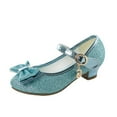 thumbnail image 2 of Esaierr Kids Girls Mary Jane Shoes Big Girls Dress Shoes Glitter Princess Middle And Small Children Crystal Soft Bottom Dancing Shoes (Toddler/Little Kid/Big Kids), 2 of 9