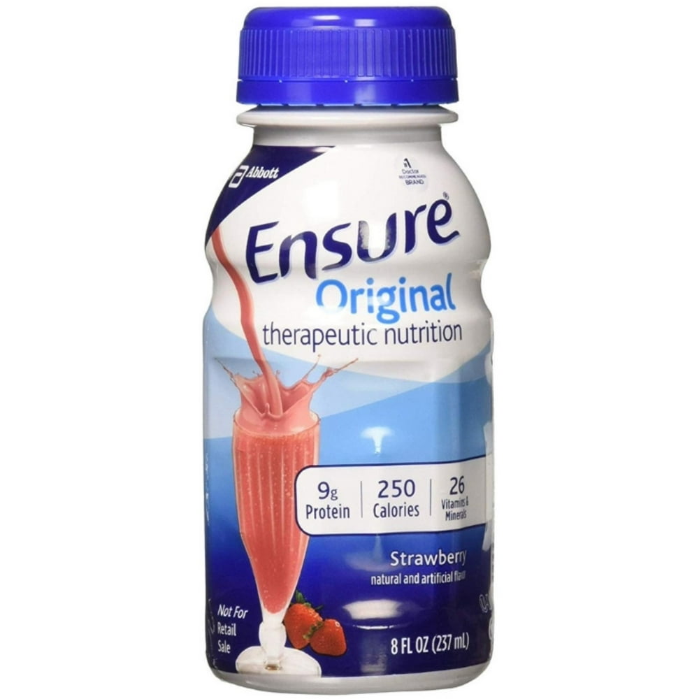 Ensure Oral Supplement Original Therapeutic Nutrition Strawberry 8 oz