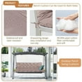 thumbnail image 3 of Porch Swing Cushions,Outside Benches Cushion with Backrest,Thicken Swing Cushions 2/3 Seater Replacement,2-Year Fade Resistant & Waterproof Cushions for Patio,Outdoor（Khaki，47in）, 3 of 5
