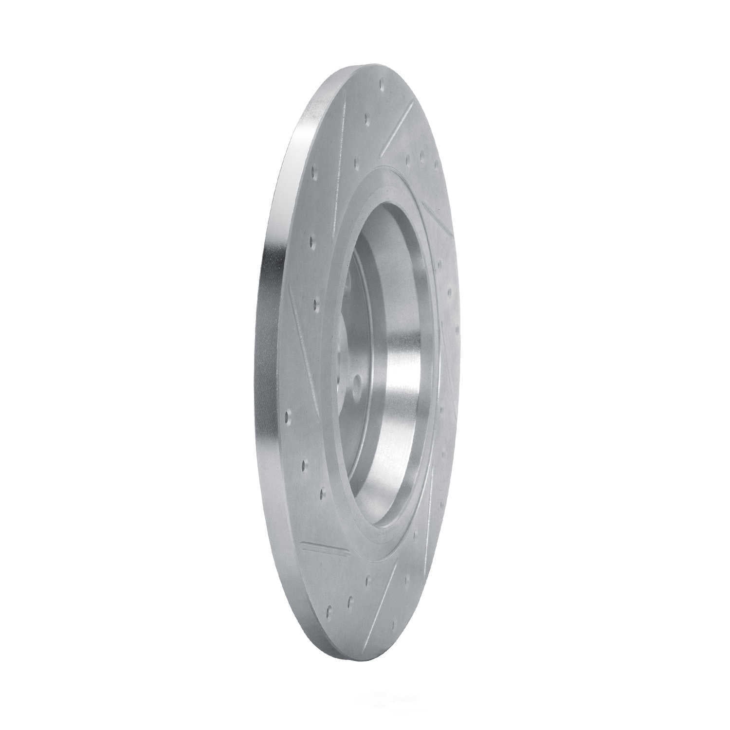Dynamic Friction Company 631-63187L DFC Brake Rotor - Drilled And Slotted - Silver