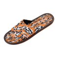 thumbnail image 2 of Unisex Travel Sandals House Slippers Includes Free Storage Bag for Hotel, Travel, Home Orange Leopard Print, 2 of 8