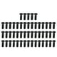 thumbnail image 1 of 50 Uds tornillos cruzados avellanados DIN 965 Kit surtido de tornillos de máquina galvanizados negros M3x10, 1 of 9