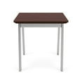 thumbnail image 3 of Newport Reception Waiting 20x20" Wood End Table / Silver Steel / Walnut, 3 of 5
