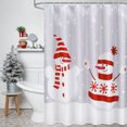 thumbnail image 4 of Inosoo Christmas Fabric Shower Curtain, 72" x 72", Snowman Shower Curtain, 4 of 11