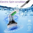 thumbnail image 4 of Electric Spin scrubber with 5-cell battery indicator, electric cleaning brush with 7 different replacement brush heads and detachable telescopic pole, 4 of 8