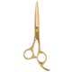 thumbnail image 1 of Tijeras planas profesionales para corte de pelo, tijeras de peluquería para salón de belleza (doradas), 1 of 8