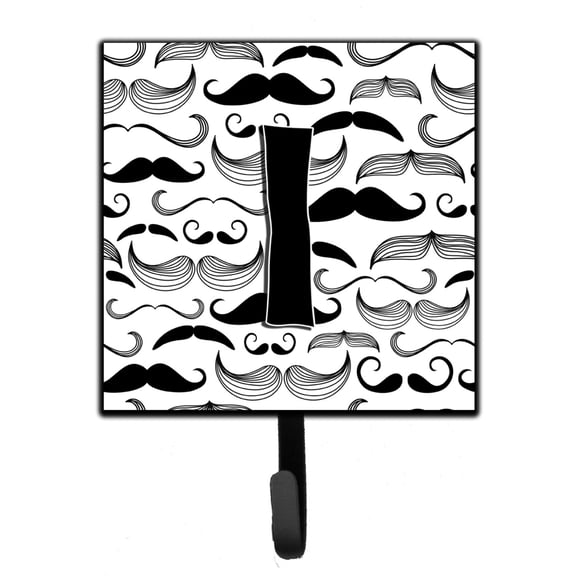 Letter I Moustache Initial Leash or Key Holder