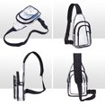 thumbnail image 4 of yeacher Sac à Dos Léger en PVC Transparent pour Voyage, Sports et Sécurité avec Sangle Réglable et Multiples Compartiments, 4 of 6