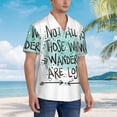 thumbnail image 2 of Lsque Not All Who Wander Are Lost1 pattern Hawaiian Shirt for Men, Unisex Summer Beach Casual Short Sleeve Button Down Shirts-XX-Large, 2 of 9