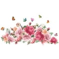 thumbnail image 4 of Calcomanía de pared de peonía, Arte de la pared Decoración, murales de PVC impermeables, pegatina de pared Floral para oficina, sofá, TV, fondo,, 4 of 9