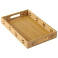 thumbnail image 3 of MLINS Beige Bamboo Tray for Serving Snacks Fruits and Teas Ideal for Storage Easy to Clean  Rectangular  Size 17.7 x 11.8 inches, 3 of 8