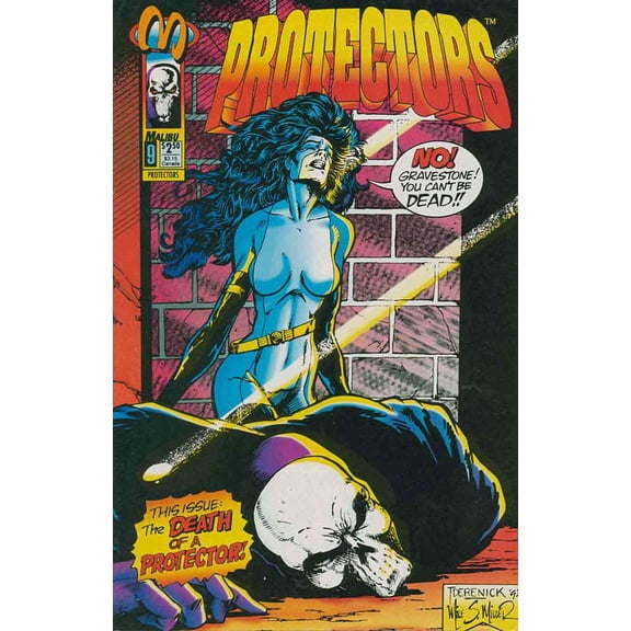 Protectors, The (Malibu) #9 (with poster) VF ; Malibu Comic Book