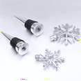 thumbnail image 6 of 8 Pcs Snowflake Wine Stopper Reusable Wine Bottle Stopper Decorative, 6 of 7