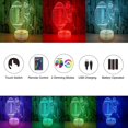 thumbnail image 2 of Qinwei Football Night Lights 3D LED Illusion Lamp 7 Colors Changing Night Light with USB Powered Touch lamp Remote Control Best BirthdayStyle F, 2 of 4
