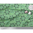 thumbnail image 2 of Soimoi Satin Silk Fabric Snowflake Artistic Print Fabric by the Yard 42 Inch Wide, 2 of 3