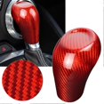 thumbnail image 1 of Red Carbon Fiber Gear Shift Knob Cover Trim Decor For Chevrolet Camaro Car Accessories, 1 of 5