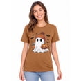thumbnail image 4 of KimSoong Women Halloween T-Shirt Cute Ghost Fall Pumpkin Graphic Shirt Coffee Lover Tees Short Sleeve Tops, 4 of 14