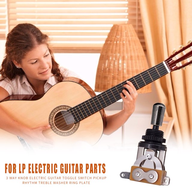 Selector de guitarra eléctrica de 3 vías, interruptor de palanca para LP EPI (negro)