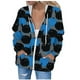 thumbnail image 1 of Blusa suelta de manga larga con estampado a la moda para mujer, sudadera informal con bolsillos y botones, sudadera con capucha Pompotops FGAJ18534, 1 of 6