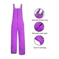 thumbnail image 2 of YOIAVIAOY Women Waterproof Snow Bib Snowboard Ski Overalls Pants Insulated Skiing Bib Pants with Pocket Purple M, 2 of 5
