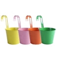 thumbnail image 1 of 4pcs Iron Hanging Flower Pot Flower Planter Decoration Balcony Hanging Bucket, 1 of 9