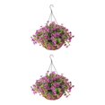 thumbnail image 3 of Monstrate Flores colgantes artificiales de apariencia realista para guirnaldas: bajo mantenimiento y amplia aplicación Púrpura 45cm 2piezas, 3 of 6