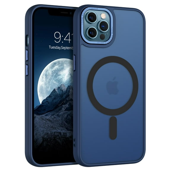 GAOBAO Magnetic for iPhone 12 Pro Max Case, Translucent Matte Slim Shockproof Phone case Compatible with MagSafe Women Men Girl Boy Protective Cover