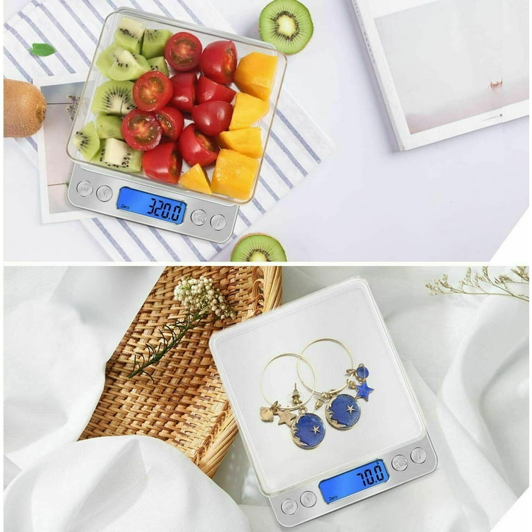 AMIR Digital Kitchen Scale, 3000g 0.01oz/0.1g Pocket Cooking Scale, Mini  Food Scale, Pro Electronic Jewelry Scale with Back-Lit LCD Display, Tare 