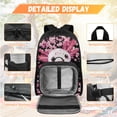 thumbnail image 3 of HUIACONG Kids Backpack 4-IN-1 Set Black Sakura Axolotl 17 Inch for Boys Girls Age 8-12 Lightweight School Backpack with Detachable Lunch Box Pencil Case Water Bottle Holder, 3 of 7