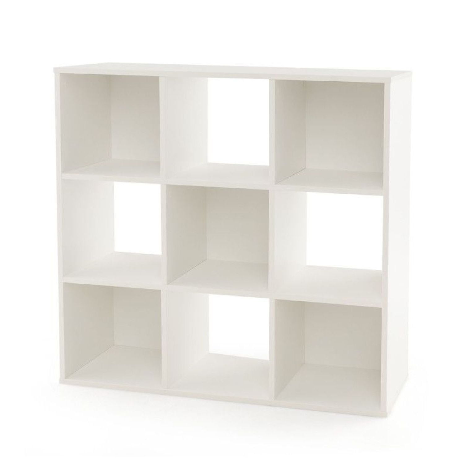 Kids Bookcase with Storage Cubbies, White 9-Cube Organizer, Anti-Toppling & Child-Friendly Design for Toys, Books, Clothes - Bedroom, Living Room, Kindergarten