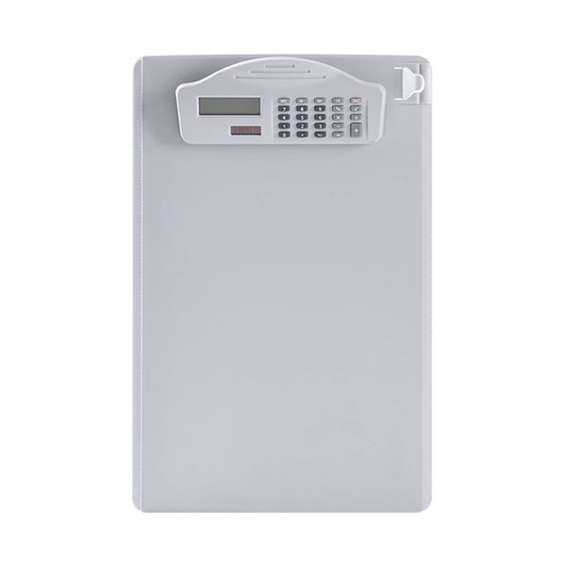 Riwcyla Multifunctional Clipboard with Binder Calculator Writing Pad Pen Slot & Scale for A4 Paper File Suitable for Student Office Business File