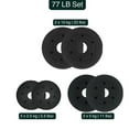 thumbnail image 2 of 77 LB Weight Plates Set with Two 4 FT Barbell, 2 of 11