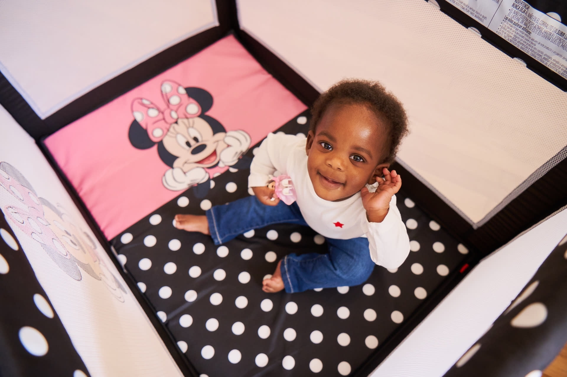 Disney Baby 3D Ultra Playpen, Playard Bed with Bassinet and