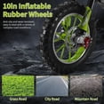 thumbnail image 3 of Floseru 49cc Kids Dirt Bike, 2-Stroke Gas Powered Mini Motocross Motorcycle for Ages 6-12, Off-Road Dirtbike with Dual Disc Brakes, Shock Absorption, 10-Inch Tires, Max Speed 40KM/H, Supports 220 LBS, 3 of 9
