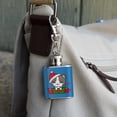thumbnail image 3 of Merry Christmas Cute Kawaii Cat Kitten Stainless Steel 1oz Mini Flask Key Chain, 3 of 3