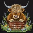 thumbnail image 3 of CafePress - Highland Cow Sitting In A Metal Men's Value T Shirt - Men's Classic Graphic Cotton T-Shirt, 3 of 4
