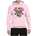 thumbnail image 3 of Wild Bobby, Colorful Neon Be Brave Dreamcatcher | Dean Russo Art Pop Culture Unisex Hoodie Sweatshirt, Light Pink, Medium, 3 of 6
